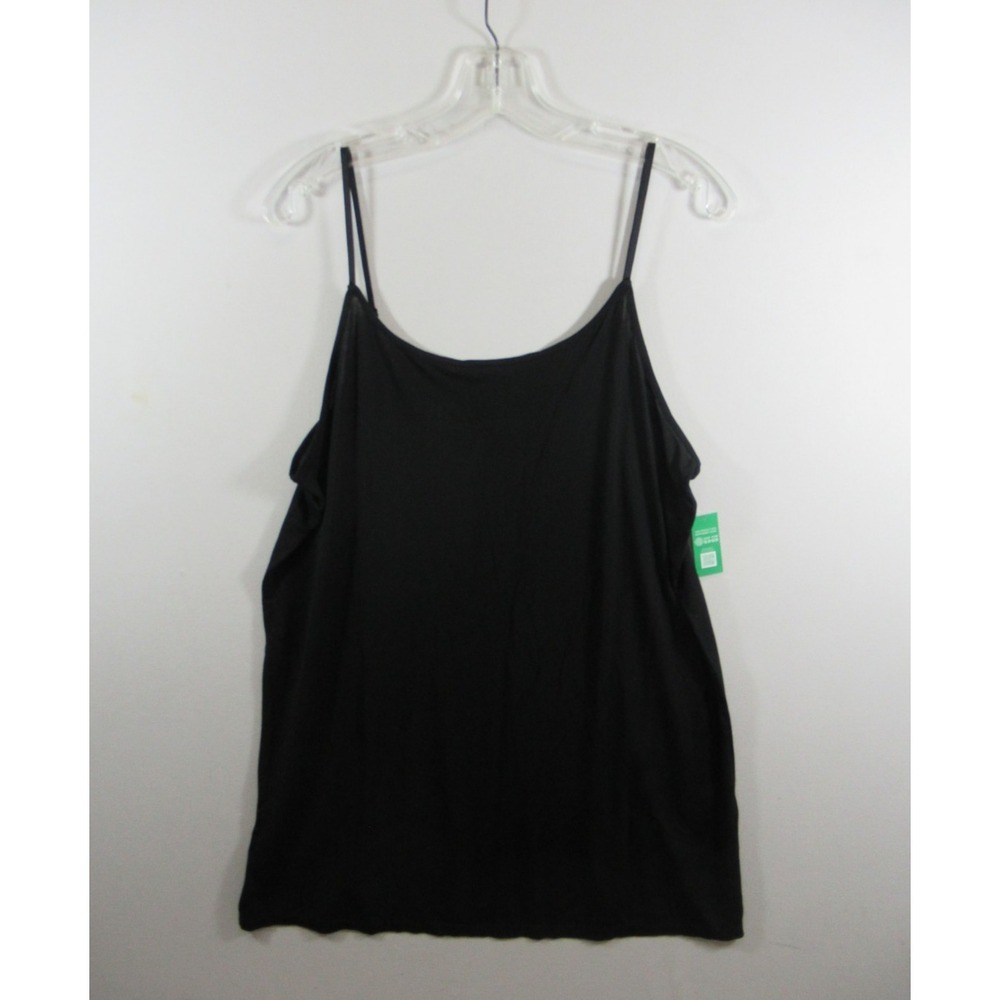 NEW Gap Body True Sleep Slip Nightgown Women XL Solid Black Sleeveless Chemise